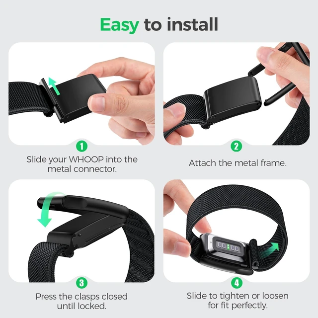 Alt view image 7 of 7 - 3 Packs Nylon Sport Band for WHOOP 5.0/MG, One, Peak & Life Breathable Loop Strap, Comfortable Wristband, Quick-Dry Replacement Watchband Accessories for Men Women, NOT for WHOOP 4.0