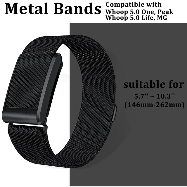 Alt view image 5 of 7 - Milanese Loop Metal Band for Whoop 5.0 Bands One, Peak and Life/MG Breathable Metal Mesh Milanese Loop Sport Adjustable Strap Replacement for Whoop Band 5.0 Not Compatible with Gen 4
