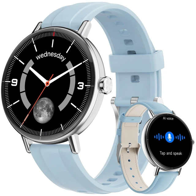 Main image of Smart Watches for Men Women,Smartwatch for iPhone/Samsung/Android,(Answer/Make Call),1.57" HD 43mm Fitness Tracker with Heart Rate/SpO2/Sleep Monitor,IP68 Waterproof,110+ Sport Mode,with 2 Bands