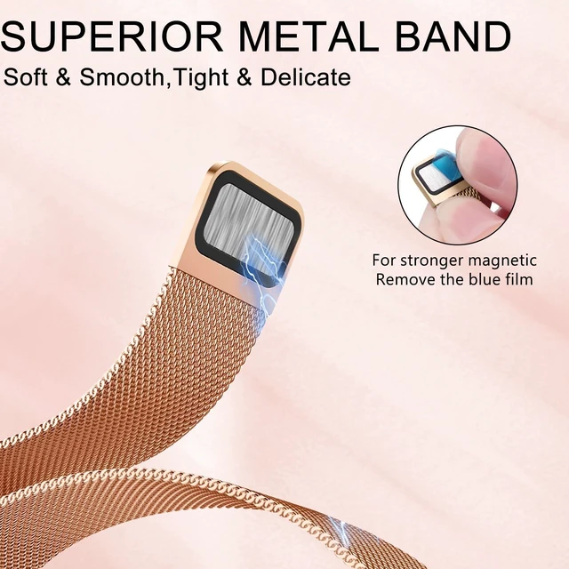 Alt view image 4 of 7 - Milanese Loop Metal Band for Whoop 5.0 Bands One, Peak and Life/MG Breathable Metal Mesh Milanese Loop Sport Adjustable Strap Replacement for Whoop Band 5.0 Not Compatible with Gen 4