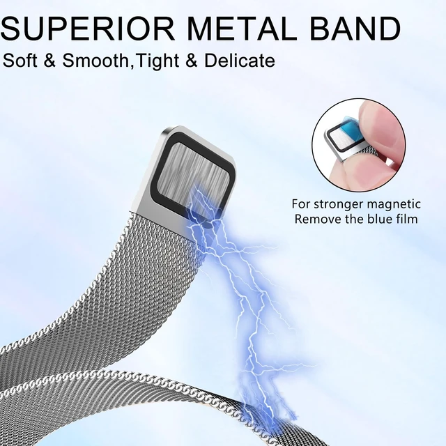 Alt view image 4 of 7 - Milanese Loop Metal Band for Whoop 5.0 Bands One, Peak and Life/MG Breathable Metal Mesh Milanese Loop Sport Adjustable Strap Replacement for Whoop Band 5.0 Not Compatible with Gen 4