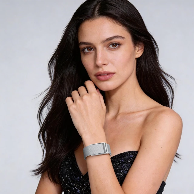 Alt view image 6 of 7 - Milanese Loop Metal Band for Whoop 5.0 Bands One, Peak and Life/MG Breathable Metal Mesh Milanese Loop Sport Adjustable Strap Replacement for Whoop Band 5.0 Not Compatible with Gen 4