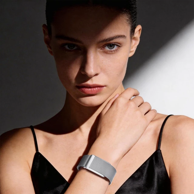 Alt view image 7 of 7 - Milanese Loop Metal Band for Whoop 5.0 Bands One, Peak and Life/MG Breathable Metal Mesh Milanese Loop Sport Adjustable Strap Replacement for Whoop Band 5.0 Not Compatible with Gen 4