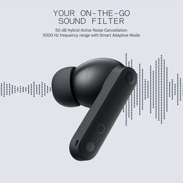 Alt view image 5 of 7 - Buds Pro 2 Wireless Earbuds with Smart Dial, 50dB Hybrid Noise Cancelling Earbuds Wireless Bluetooth 5.4, 11mm Bass with LDAC, 6 Hi-Res Audio Mics, 43H Playtime, Fast Charging Case, Blue