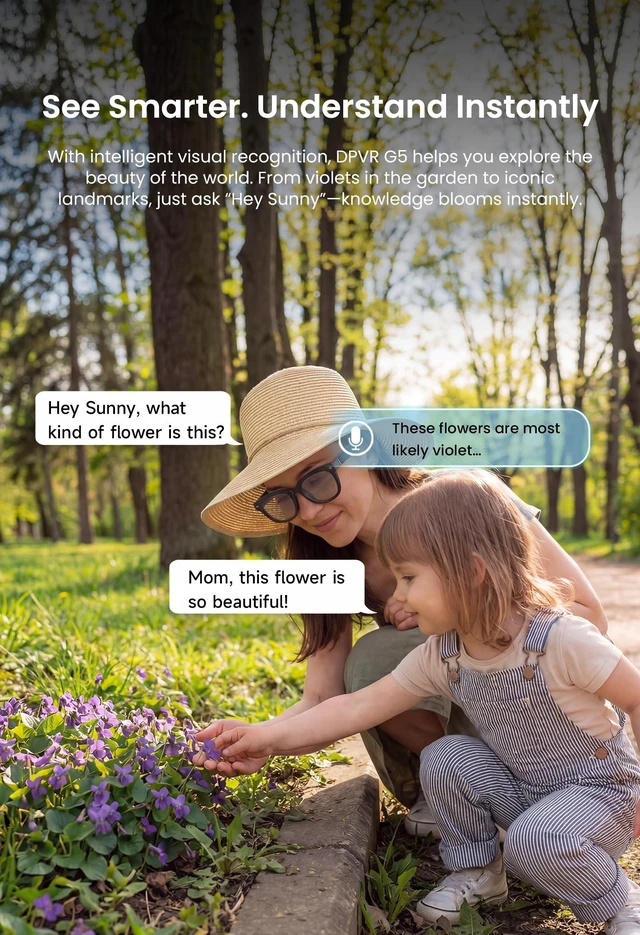 Alt view image 7 of 7 - G5 AI Smart Glasses with Camera and Bluetooth, 13MP Video Recording Glasses 4K camera glasses with continuous AI assistant, AI translation, visual recognition, Bluetooth audio and hands-free capture