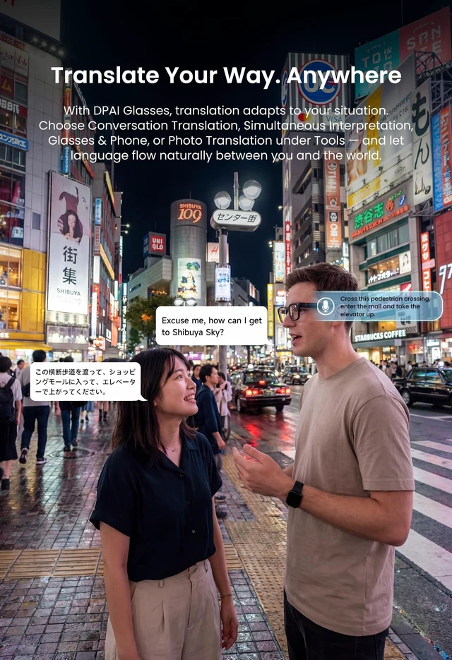 Alt view image 6 of 7 - G5 AI Smart Glasses with Camera and Bluetooth, 13MP Video Recording Glasses 4K camera glasses with continuous AI assistant, AI translation, visual recognition, Bluetooth audio and hands-free capture