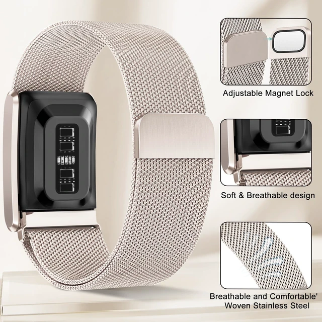 Alt view image 2 of 7 - Milanese Loop Metal Band for Whoop 5.0 Bands One, Peak and Life/MG Breathable Metal Mesh Milanese Loop Sport Adjustable Strap Replacement for Whoop Band 5.0 Not Compatible with Gen 4