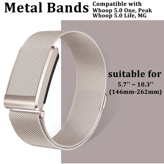 Alt view image 5 of 7 - Milanese Loop Metal Band for Whoop 5.0 Bands One, Peak and Life/MG Breathable Metal Mesh Milanese Loop Sport Adjustable Strap Replacement for Whoop Band 5.0 Not Compatible with Gen 4