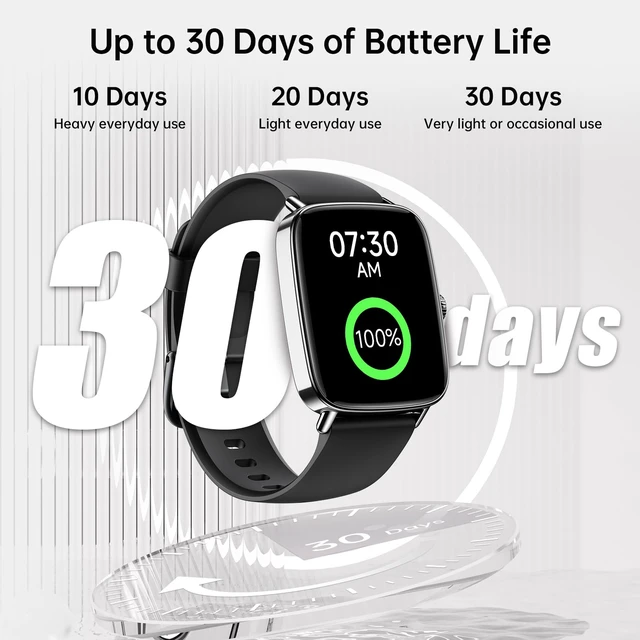 Alt view image 7 of 7 - Smart Watch for Men, 1.85" HD Fitness Tracker with Bluetooth Calls 110+ Sport Modes, Heart Rate/Sleep/Stress, IP68 Waterproof Sport Watch, 7-10 Day Battery, Android/iPhone, 2 Bands, Black