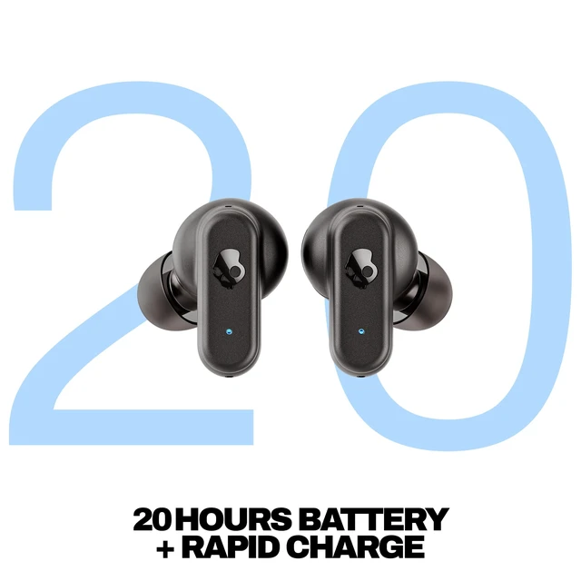 Alt view image 2 of 7 - Dime 3 Wireless In-Ear Bluetooth Earbuds - True Black Noise Isolating Fit, 20 Hours Battery, Microphone for iPhone Android, Easy Carry with Integrated Lanyard, Travel Friendly