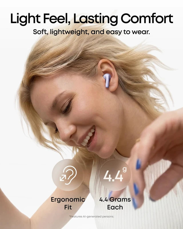Alt view image 5 of 7 - Anker P42i Wireless Earbuds with Adaptive ANC for Daily Noise Natural Mode for Concerts & Live Events, Hi-Res Audio with LDAC, 56H playtime, AI Clear Calls, Wireless Charging, IP55
