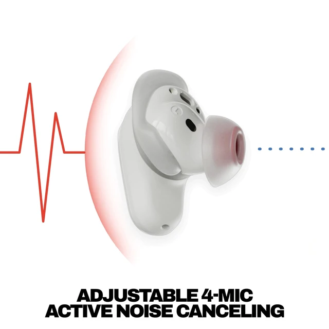 Alt view image 3 of 7 - Method 540 ANC Wireless Earbuds with Sound by Bose - Bone In-Ear Fit, Premium Active Noise Cancellation, 40 Hours Battery, Sweat and Water Resistant, Microphone for iPhone Android
