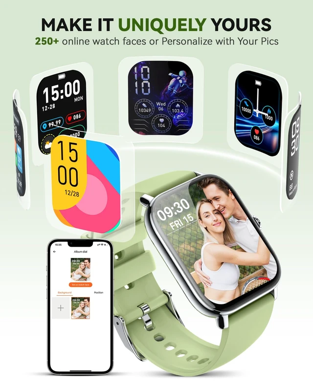 Alt view image 5 of 7 - Smart Watch for Women Men- Answer/Make Call, 2025 IP68 Waterproof Fitness Step Sleep Tracker Watch with Monitor Activity Counter Smartwatch for Andriod iPhone iOS Samsung Compatible