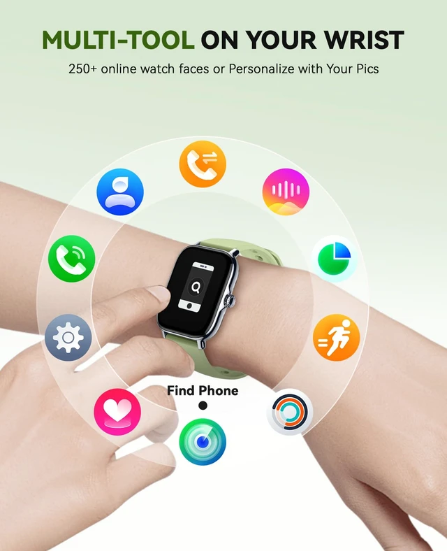 Alt view image 7 of 7 - Smart Watch for Women Men- Answer/Make Call, 2025 IP68 Waterproof Fitness Step Sleep Tracker Watch with Monitor Activity Counter Smartwatch for Andriod iPhone iOS Samsung Compatible