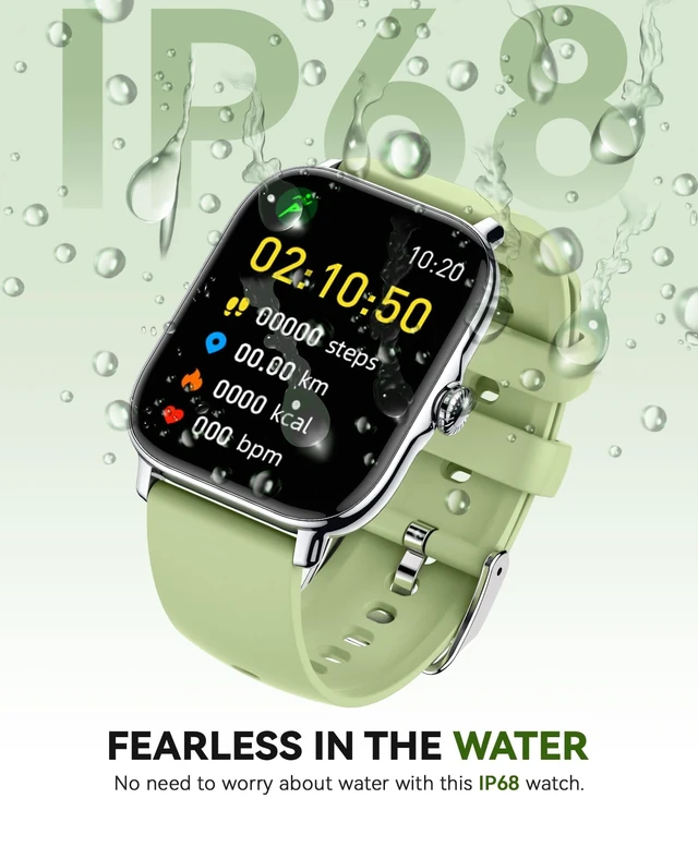 Alt view image 6 of 7 - Smart Watch for Women Men- Answer/Make Call, 2025 IP68 Waterproof Fitness Step Sleep Tracker Watch with Monitor Activity Counter Smartwatch for Andriod iPhone iOS Samsung Compatible
