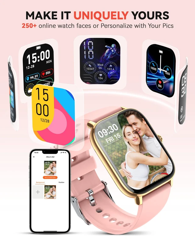 Alt view image 5 of 7 - Smart Watch for Women Men- Answer/Make Call, 2025 IP68 Waterproof Fitness Step Sleep Tracker Watch with Monitor Activity Counter Smartwatch for Andriod iPhone iOS Samsung Compatible