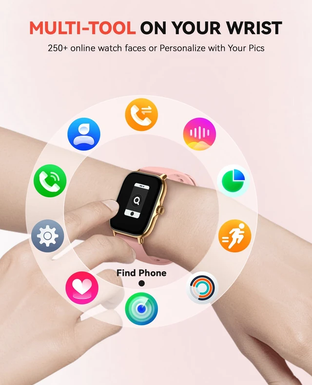 Alt view image 7 of 7 - Smart Watch for Women Men- Answer/Make Call, 2025 IP68 Waterproof Fitness Step Sleep Tracker Watch with Monitor Activity Counter Smartwatch for Andriod iPhone iOS Samsung Compatible