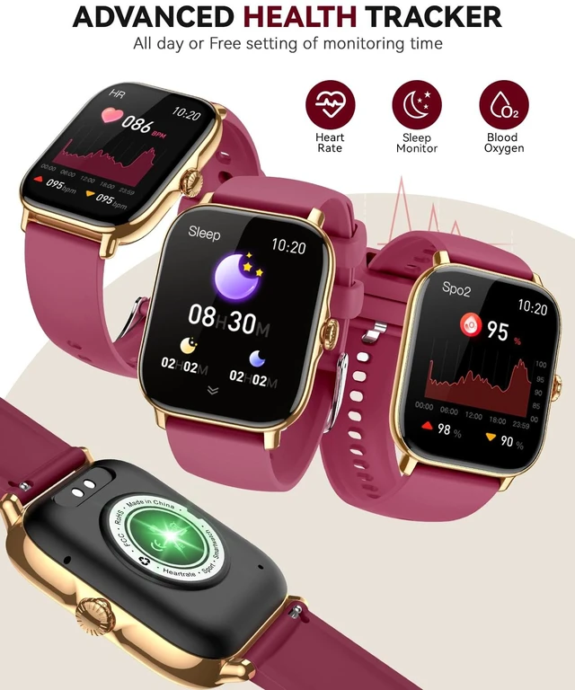 Alt view image 4 of 7 - Smart Watch for Women Men- Answer/Make Call, 2025 IP68 Waterproof Fitness Step Sleep Tracker Watch with Monitor Activity Counter Smartwatch for Andriod iPhone iOS Samsung Compatible