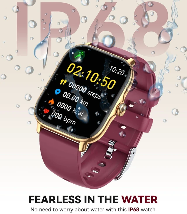 Alt view image 6 of 7 - Smart Watch for Women Men- Answer/Make Call, 2025 IP68 Waterproof Fitness Step Sleep Tracker Watch with Monitor Activity Counter Smartwatch for Andriod iPhone iOS Samsung Compatible