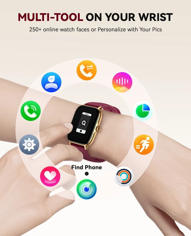 Alt view image 7 of 7 - Smart Watch for Women Men- Answer/Make Call, 2025 IP68 Waterproof Fitness Step Sleep Tracker Watch with Monitor Activity Counter Smartwatch for Andriod iPhone iOS Samsung Compatible