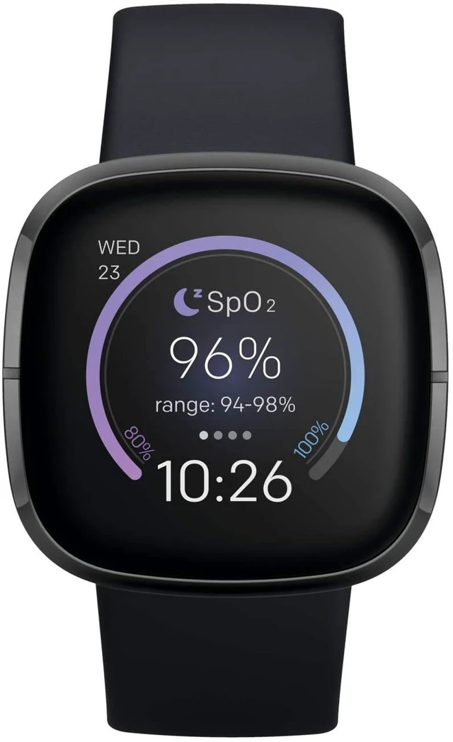 Alt view image 7 of 7 - Sense Health & Fitness Smartwatch W/GPS, Bluetooth Call/Text, Heart Rate SpO2, ECG, Skin Temperature & Stress Sensing (S & L Bands, 90 Day Premium Included) International Version (Graphite)