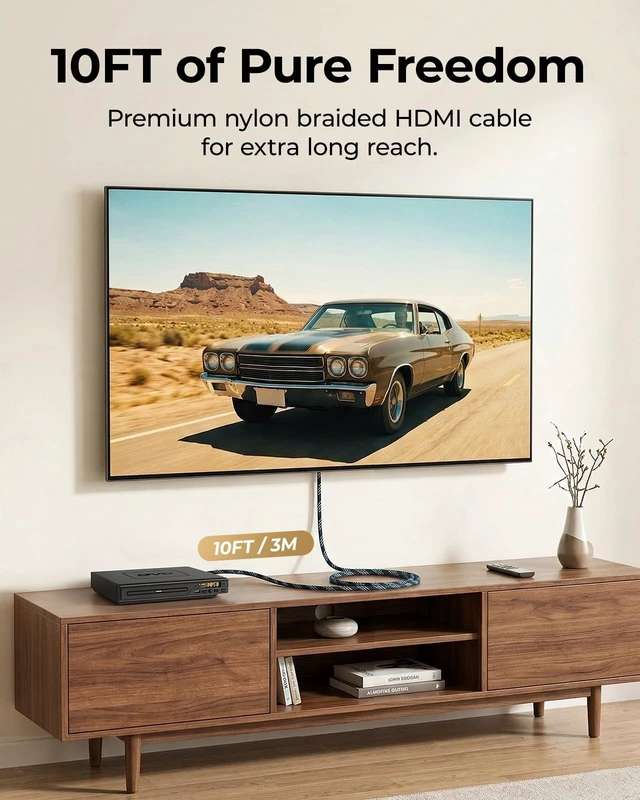 Alt view image 3 of 7 - DVD Players for TV with HDMI that Play All Regions Simple DVD Player with Easy Operation, CD Player for Home Stereo System, Included HDMI and RCA Cable, 10ft HDMICable