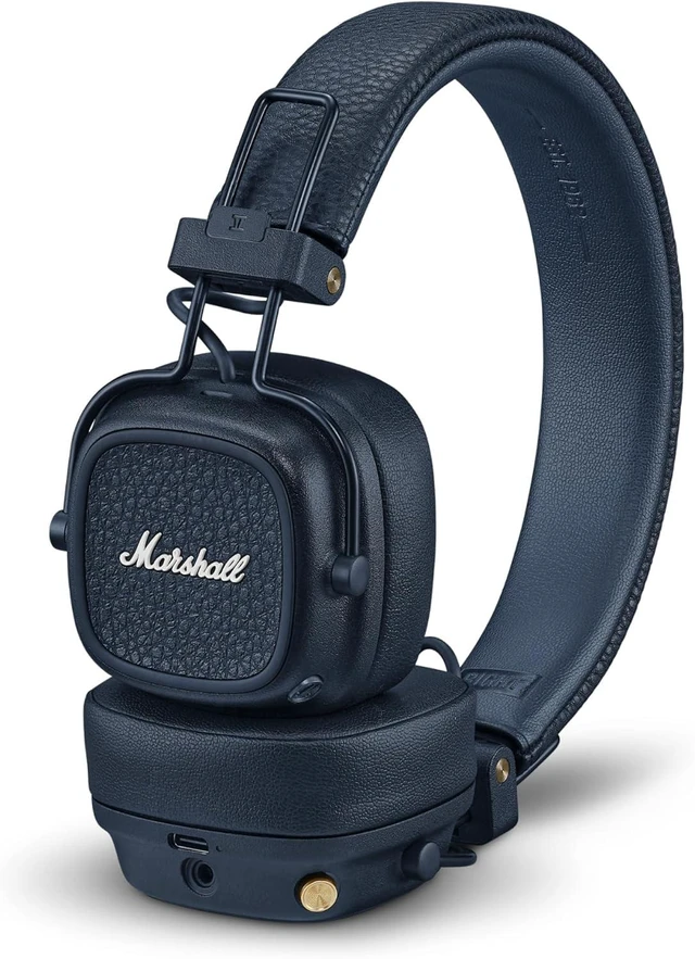 Main image of Major V Wireless On-Ear Bluetooth Headphones - Midnight Blue 100+ Hr Playtime Microphone for Calls Lightweight Foldable Design for Travel Detachable Audio Cable
