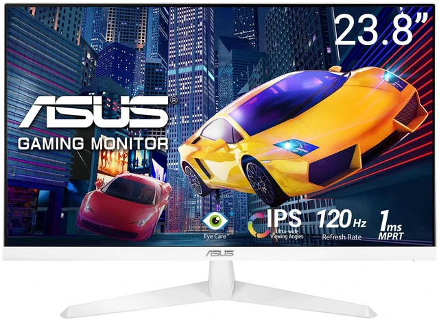 Main image of VY249HGR-W 24 Inch 1080P FHD IPS 120Hz Gaming Monitor, HDMI, VGA, Tilt 23.8 inch, SmoothMotion, 1ms (MPRT), Adaptive Sync, Eye Care Plus, Blue Light Filter, Flicker Free, Antibacterial, VESA Mount