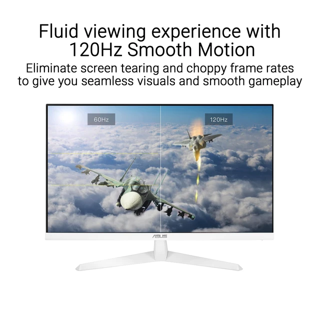 Alt view image 3 of 7 - VY249HGR-W 24 Inch 1080P FHD IPS 120Hz Gaming Monitor, HDMI, VGA, Tilt 23.8 inch, SmoothMotion, 1ms (MPRT), Adaptive Sync, Eye Care Plus, Blue Light Filter, Flicker Free, Antibacterial, VESA Mount