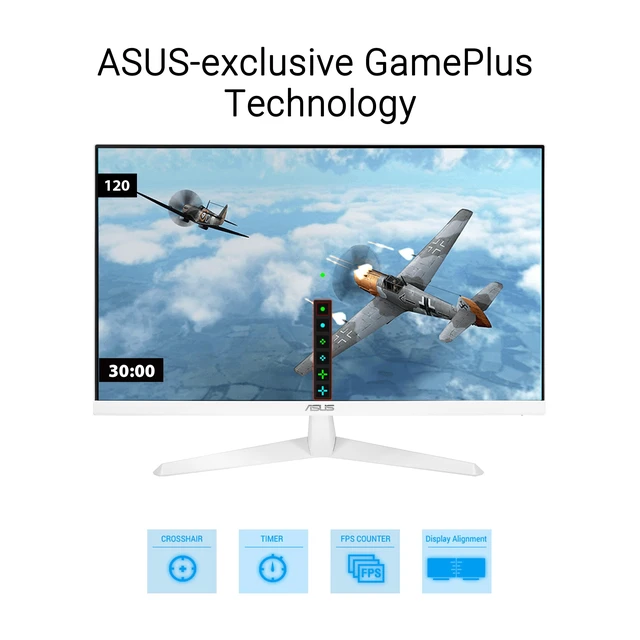 Alt view image 7 of 7 - VY249HGR-W 24 Inch 1080P FHD IPS 120Hz Gaming Monitor, HDMI, VGA, Tilt 23.8 inch, SmoothMotion, 1ms (MPRT), Adaptive Sync, Eye Care Plus, Blue Light Filter, Flicker Free, Antibacterial, VESA Mount