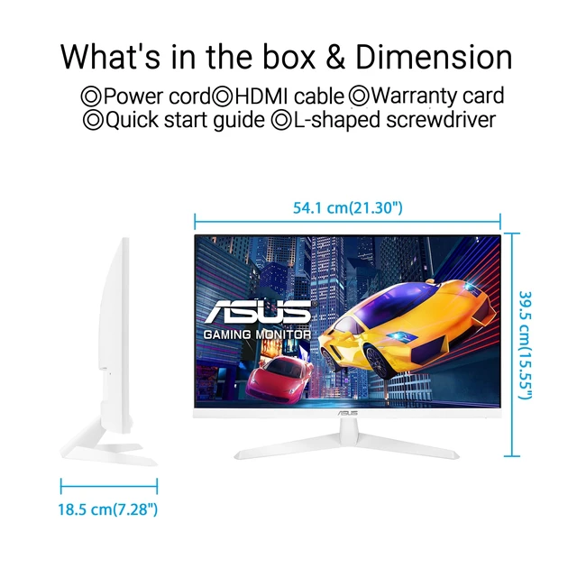Alt view image 6 of 7 - VY249HGR-W 24 Inch 1080P FHD IPS 120Hz Gaming Monitor, HDMI, VGA, Tilt 23.8 inch, SmoothMotion, 1ms (MPRT), Adaptive Sync, Eye Care Plus, Blue Light Filter, Flicker Free, Antibacterial, VESA Mount