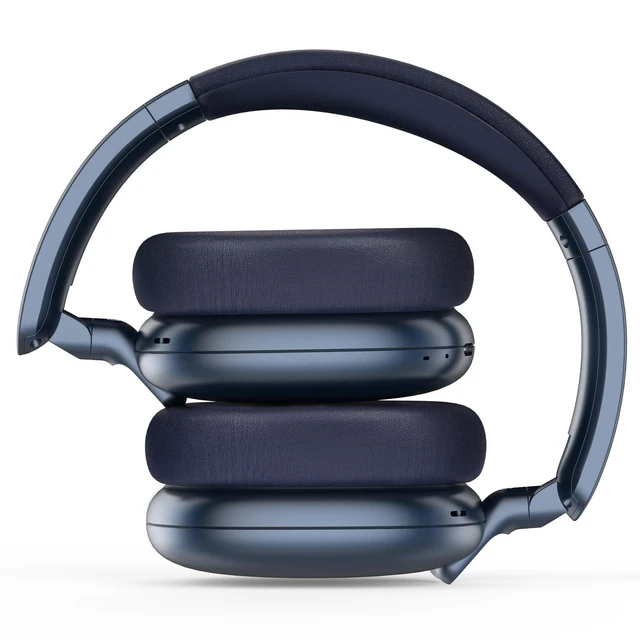 Alt view image 3 of 7 - C6 Active Noise Cancelling Headphones, Wireless Over Ear Bluetooth Headphones, 60H Playtime, Lightweight Folding Comfort Fit Ear Cups Headset with Mic for iPad/Travel/PC/Home Blue