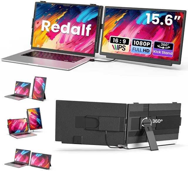 Main image of 15.6" Laptop Screen Extender, FHD 1080P Portable Monitor, Detachable and Plug-Play Travel Laptop Monitor Extender Fit for 14"-17.3" Laptops, Dual Monitor Compatible for Mac/Wins/Dex/Chrome