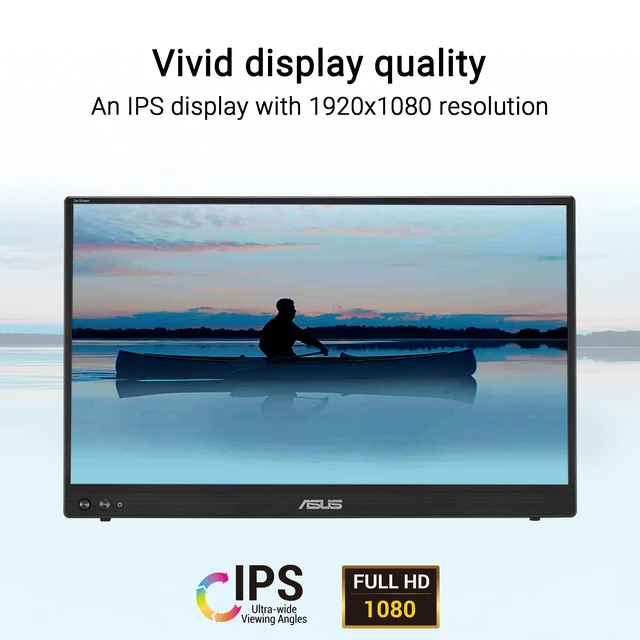 Alt view image 2 of 7 - ZenScreen MB16AHVE 15.6 Inch 1080p Portable Monitor Kickstand, Anti-Glare, Blue Light Filter, Mini HDMI, Tripod mountable, Protective Sleeve, Travel Display for MacBook and PC