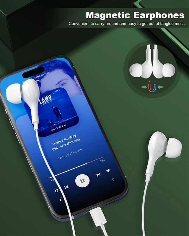 Alt view image 6 of 7 - USB C Headphone Wired for iPhone 15 Plus 16 Pro 17 Air 18 Pro Max iPad mini Usbc Headphones Type C for Samsung Galaxy S26 S25 S24 S23 Ultra S22 A57 A56 A16 A17 Earbuds in-Ear with Mic Volume Control