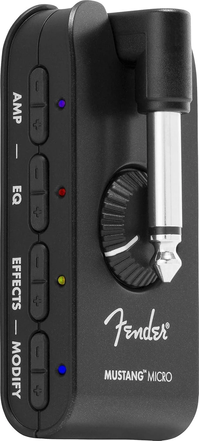 Main image of Mustang Micro Headphone Amplifier, with Silent practice amp, 12 amp models, 12 effects, Bluetooth streaming, USB-C recording, plug-in mini amp for electric guitar
