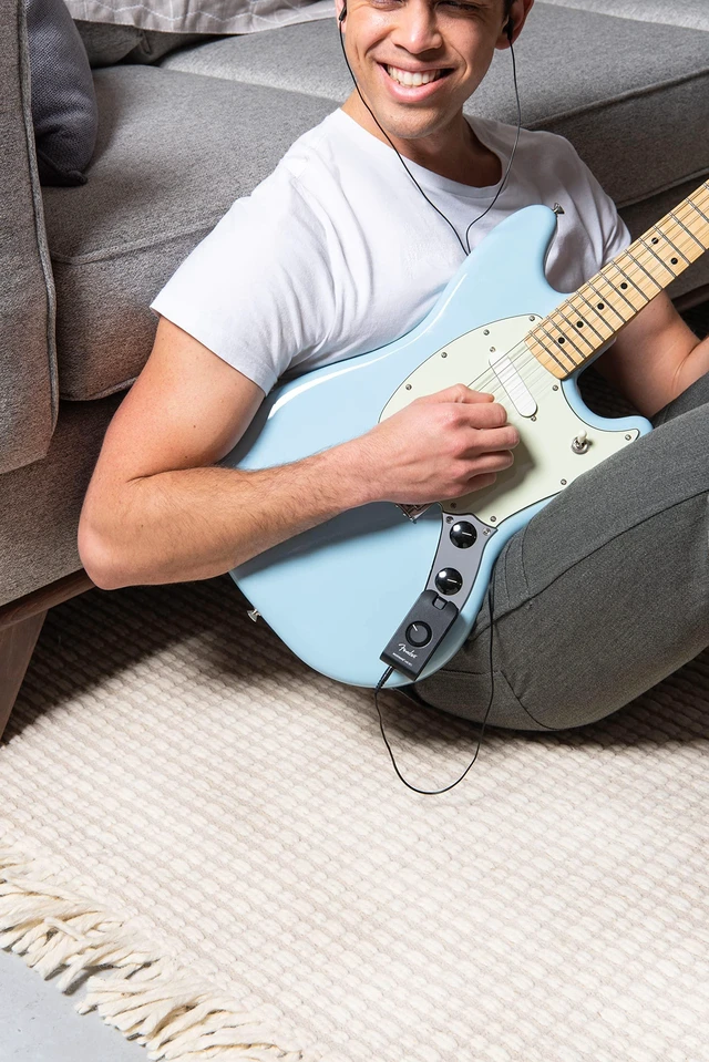 Alt view image 2 of 7 - Mustang Micro Headphone Amplifier, with Silent practice amp, 12 amp models, 12 effects, Bluetooth streaming, USB-C recording, plug-in mini amp for electric guitar