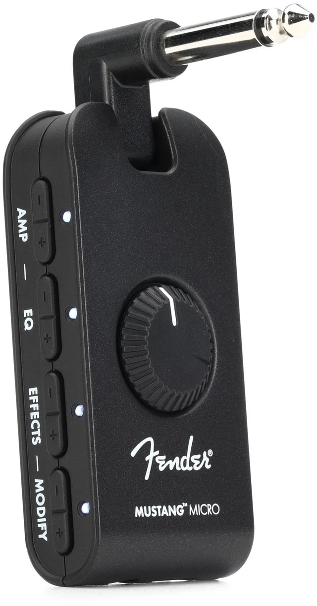 Alt view image 4 of 7 - Mustang Micro Headphone Amplifier, with Silent practice amp, 12 amp models, 12 effects, Bluetooth streaming, USB-C recording, plug-in mini amp for electric guitar