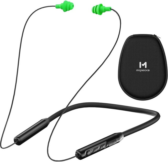 Main image of Work Headphones, Bluetooth Earplug Headphones for Ear Protection OSHA-Compliant Bluetooth Neckband Headphones for Long Shifts,29dB Noise Reduction, 20H+ Battery & IPX6 Sweat Resistant-Green