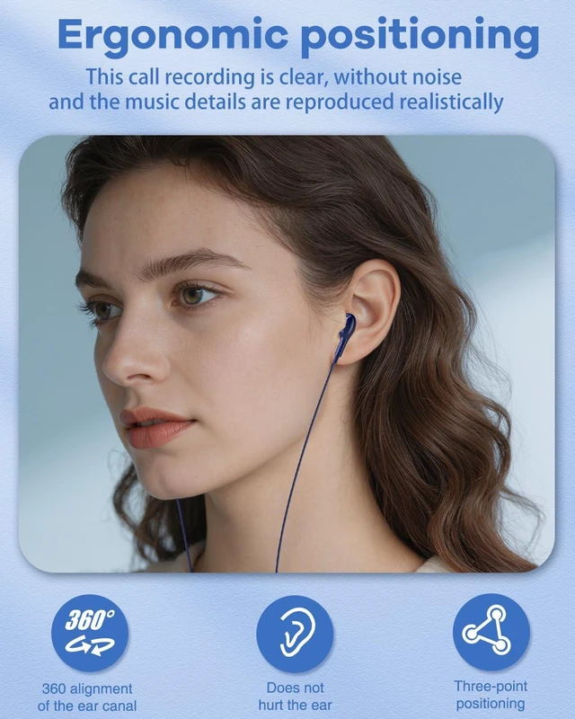 Alt view image 3 of 7 - USBC Headphones Wired for Samsung S26 S25 Ultra S24 S23 A57 A37 A17 A16 in Ear USB C Headphones Wired with Microphone Volume Control Type C Headphones iPhone 16 Pro Max iPad Mini Pixel Sapphire