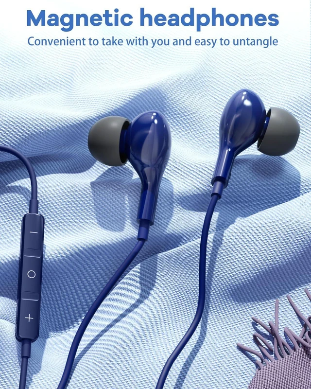 Alt view image 5 of 7 - USBC Headphones Wired for Samsung S26 S25 Ultra S24 S23 A57 A37 A17 A16 in Ear USB C Headphones Wired with Microphone Volume Control Type C Headphones iPhone 16 Pro Max iPad Mini Pixel Sapphire