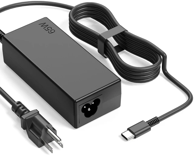 Main image of 65W USB C Laptop Charger Compatible with Lenovo ThinkPad X1 X13 T14 T14s T15 E14 E15 T480s T490 Yoga 7i 9i C940 Thinkbook 13s 14 15 16 Chromebook c330 s330 Computer Charger Type C AC Power Adapter