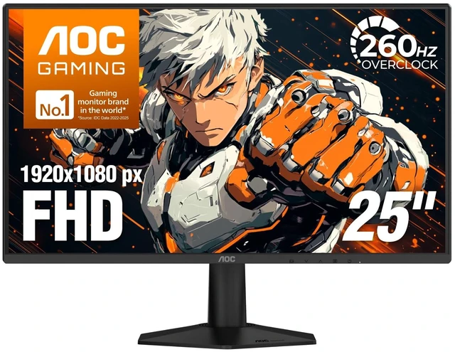 Main image of 25" Gaming Monitor FHD 260Hz Overclocked IPS NVIDIA G-SYNC, 25G51Z 1920x1080 Computer Monitor, 0.5ms, LED, HDR 10, NVIDIA G-SYNC Compatiable, Audio Earphone out, VESA Mount