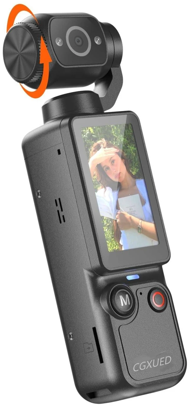 Main image of Vlogging Camera, Mini Camcorder, Portable Handheld Video Camera Mini camcorder with 180° rotating lens, 7-hour battery, 32GB card, one-button recording for travel and daily moments