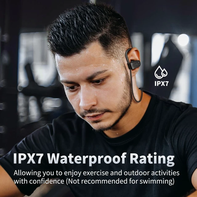 Alt view image 7 of 7 - Bluetooth Headphones, Wireless Earbuds Bluetooth 5.3 Headphones with 16Hrs Playtime Stereo Bass Headsets, IPX7 Waterproof Running Earphones for Sports, Black