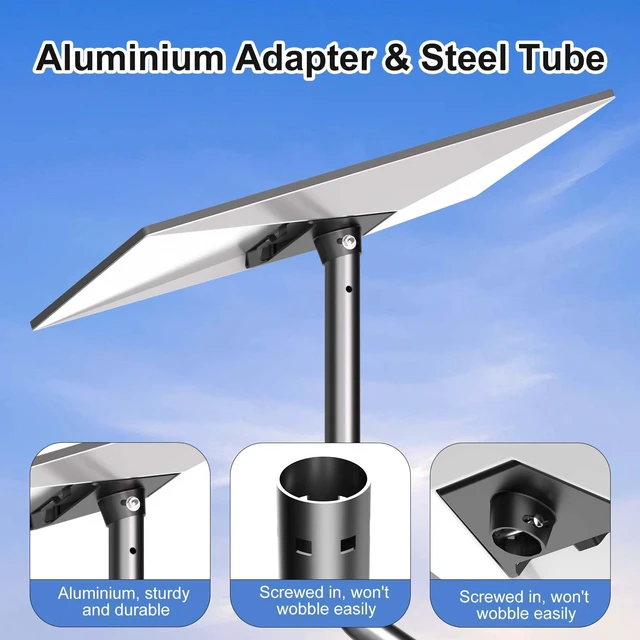 Alt view image 3 of 7 - Standard 4/4X Mount for Starlink, Adjustable Wall/Roof Mounting Kit Compatible with Starlink Standard V3Include Aluminum Pipe Adapter (Extended Mount)