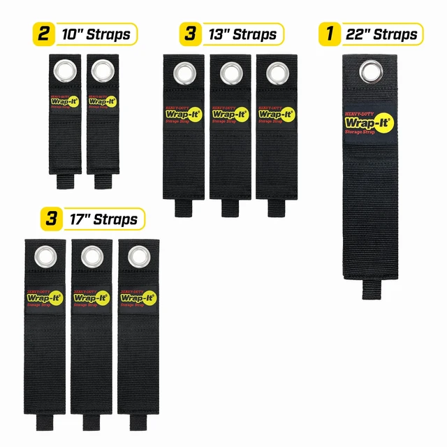 Alt view image 3 of 7 - Heavy-Duty Straps, Assorted 9 Pack Hook and Loop Extension Cord Organizer Hanger, Cable Straps for Cords, Hoses, Rope, RV, Boat and Garage Storage