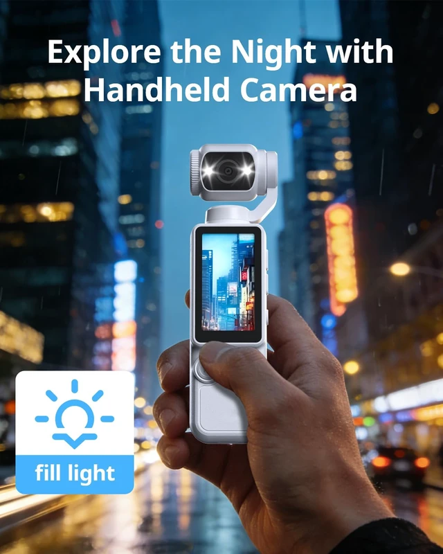 Alt view image 6 of 7 - Vlogging Camera, Mini Camcorder, Portable Handheld Video Camera Mini camcorder with 180° rotating lens, 7-hour battery, 32GB card, one-button recording for travel and daily moments