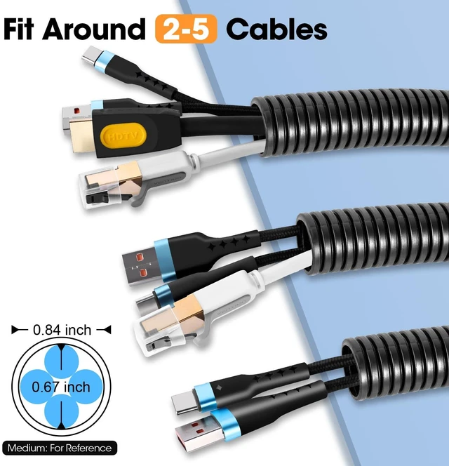 Alt view image 2 of 6 - 60 FT Wire Loom 3/4 Inch, Split Wire Loom Tubing Wire Conduit, Wire Protector Tubing Black