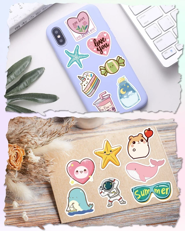Alt view image 4 of 6 - 600 Pcs Stickers for Kids, Cute Vinyl Waterproof Stickers for Water Bottle Treasure Box Toys for Classroom Prizes, Teacher Back to School Supplies Gifts, Sticker Pack for Girls Teens, Party Favors